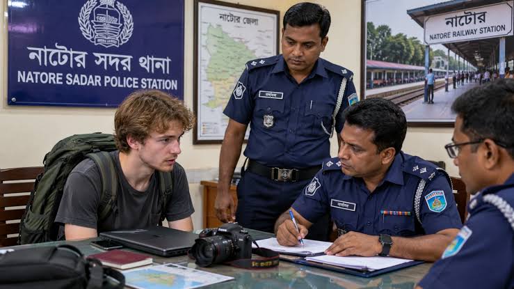 নাটোরে চুরি হওয়া জার্মান পর্যটকের ল্যাপটপ উদ্ধার: পুলিশের তৎপতায় প্রশংসার জোয়ার